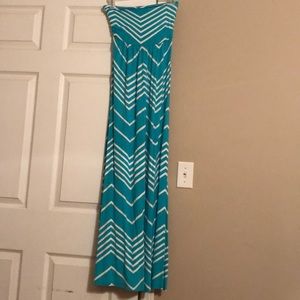 Strapless maxi dress
